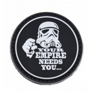 Нашивка PVC/ПВХ с велкро Штурмовик. Your empire needs you... Чёрный ZL00741
